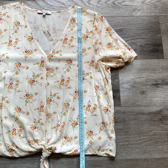 NWT Madewell Floral V-neck Blouse Size Medium - Picture 5 of 8